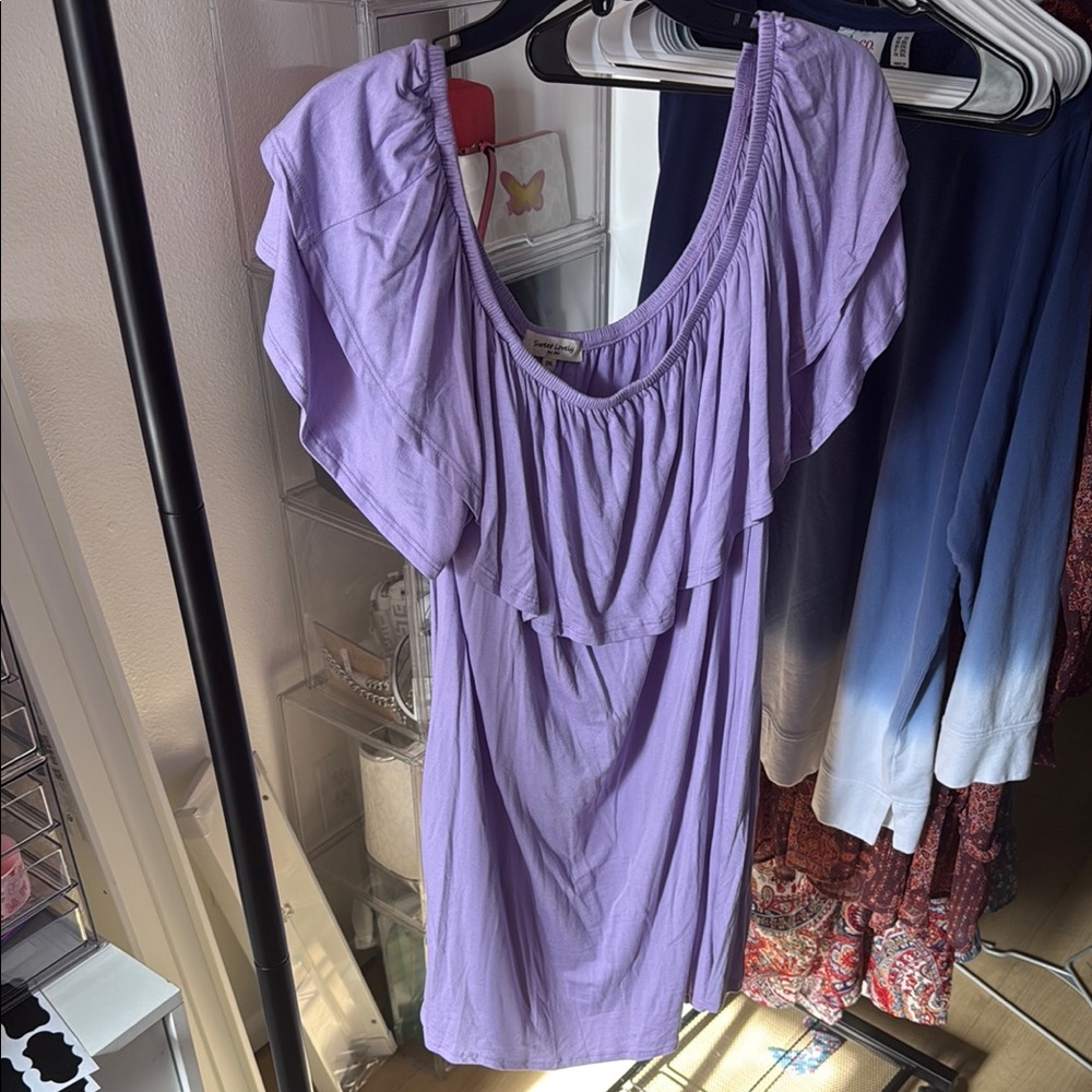 Lavender Ruffle Sleeve Top -Sweet Love By Jen